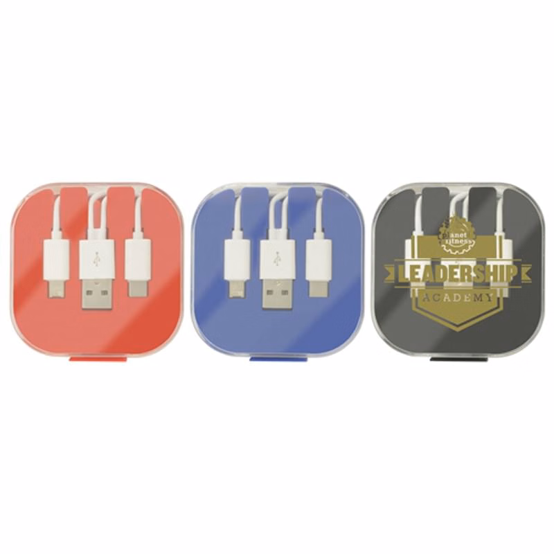 Multi Charging Cables in Case w/ Phone Stand