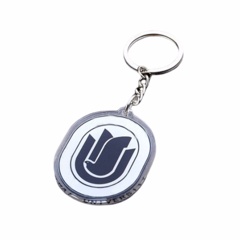 Oval Transparent Acrylic Keychain