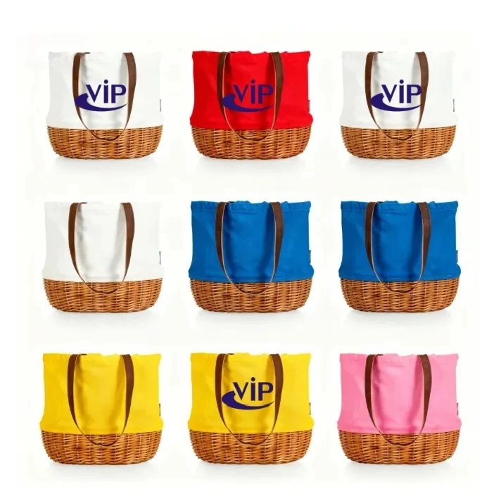 Woven Rattan Tote Bag 1