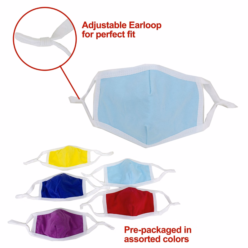 Children Size Assorted Color Cotton Mask-Blank