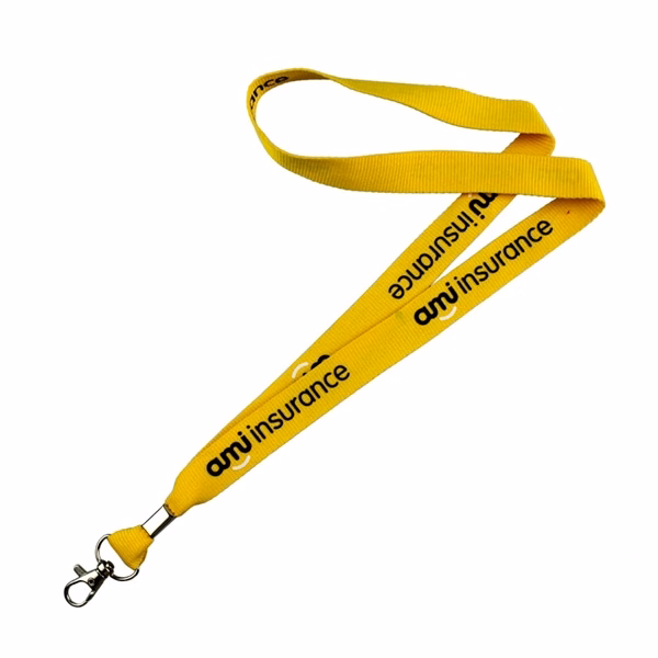 Custom 1/2" Polyester Neck Lanyard with Lobster Claw Clip — ID Badge Strap