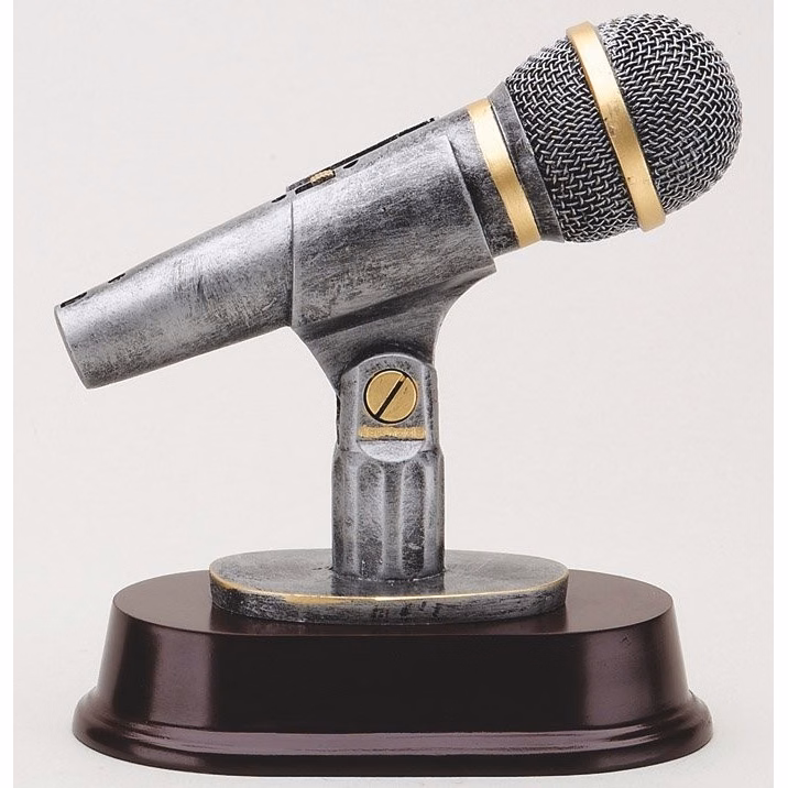 6-1/2" Tall Microphone Resin Figure
