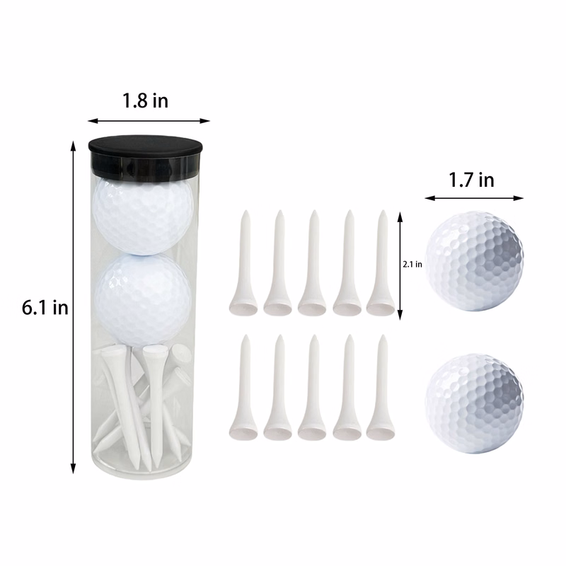 2 Golf Balls and 10 Golf Tees