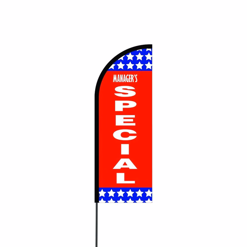 Managers Special Flag Kit 17' Feet Feather Flag Sign Outdoor Banner