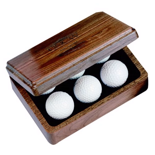 6 Ball Wood Golf Box, 7 x 5 x 2 1/4"