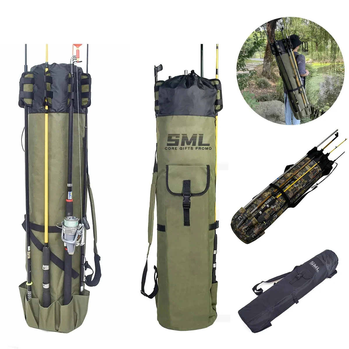 Large Storage Water-resistant Fishing Rod Bag 1