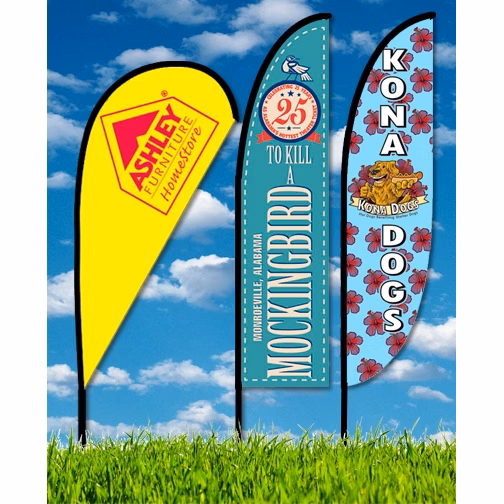 Zoom3 10' Feather/Teardrop Flag Kit, 1 Sided Spike & X-Base
