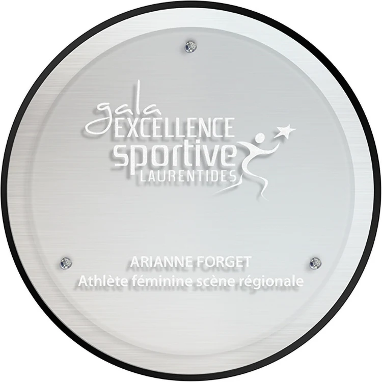 Silver Circle (9"x 3/4") Laser Engraved 1