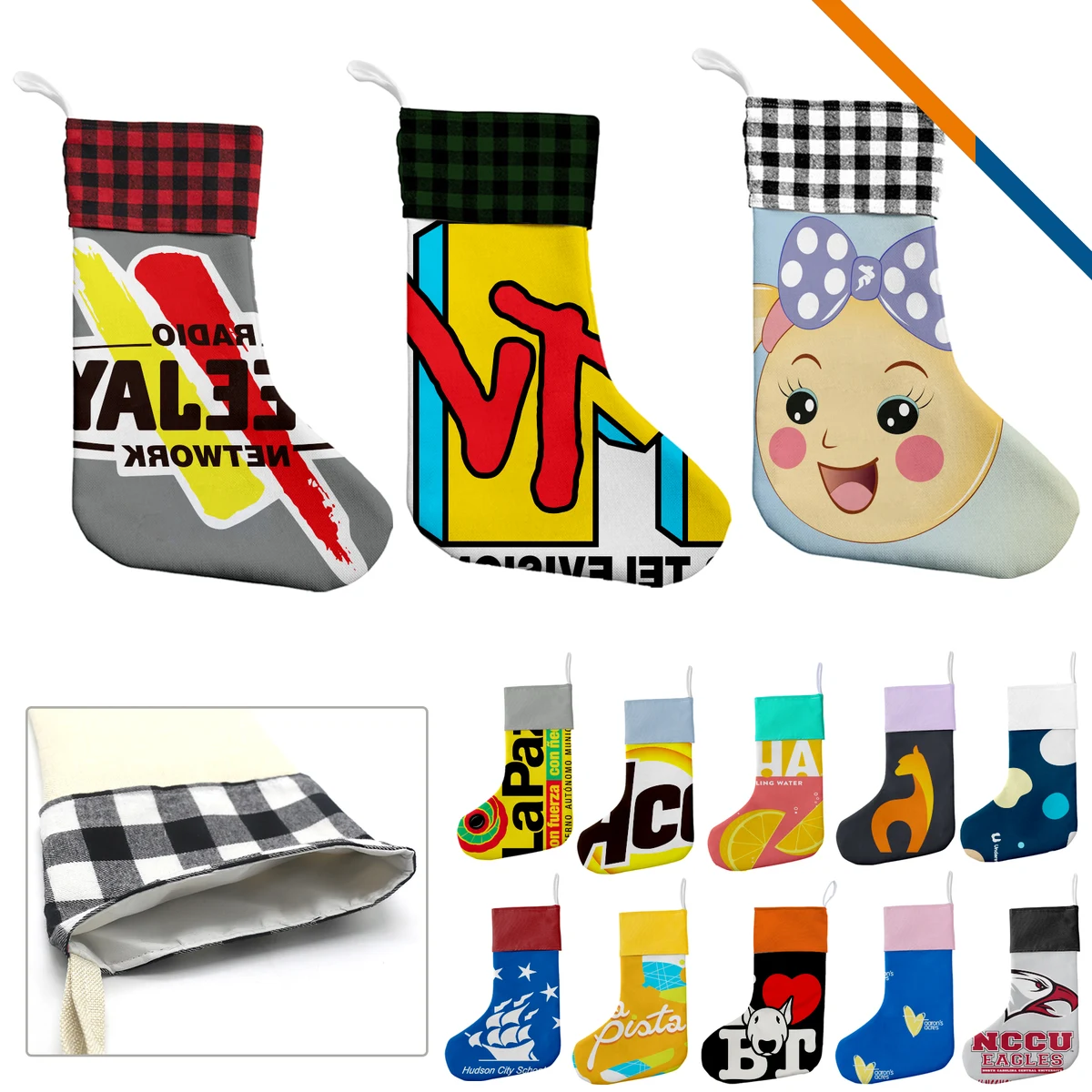 Finn Christmas Stocking, custom tote bag with logo imprint 1