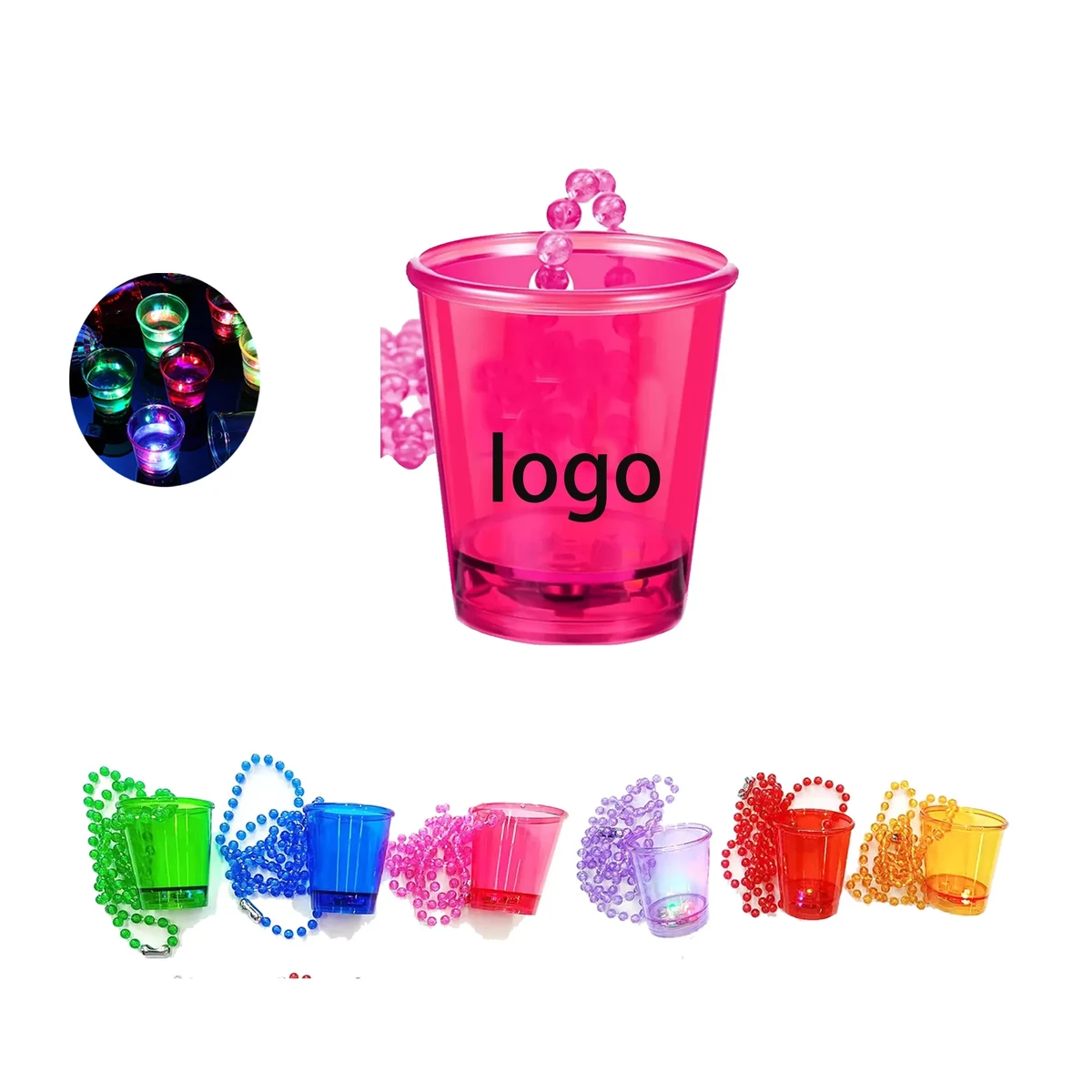 LED Beaded Necklace Cup 1