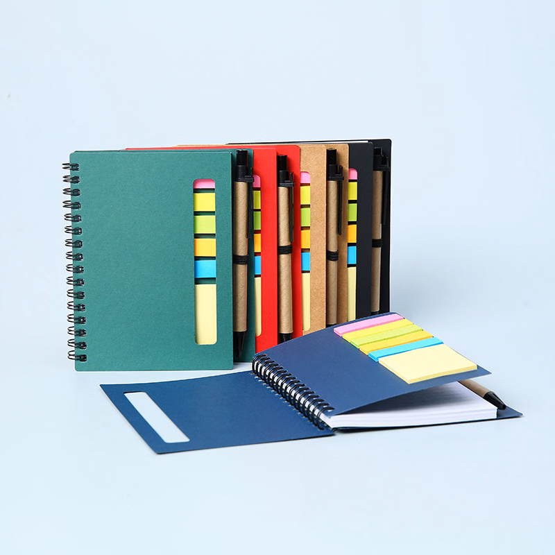 A6 Notebook W/ Pen & Sticky Notes