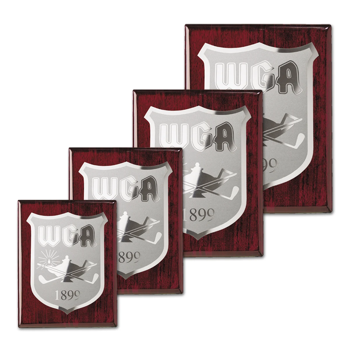 Etch/Frosted Plaq - Rosewood/Silver 1