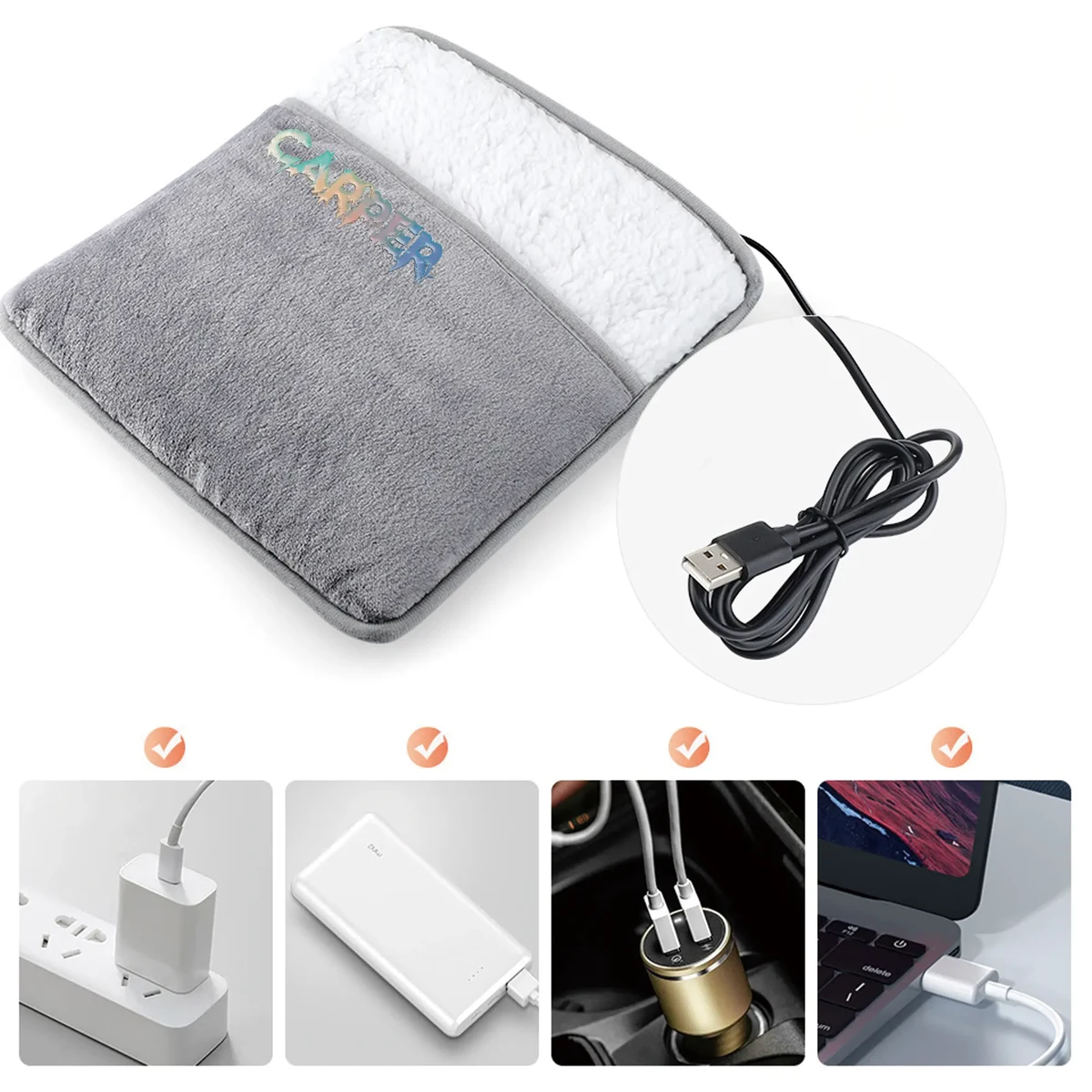 Electric Usb Charging Heated Foot Warmer 1