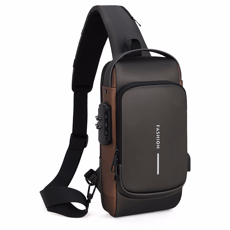 Single Shoulder Scooter Backpack With Rechargeable Combination Lock