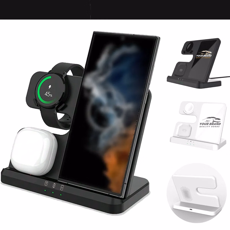 3 In 1 Dual Angle Fast Wireless Charging Stand For Samsung