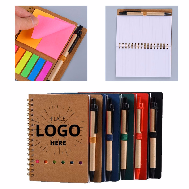 Custom Logo Kraft Dual Coil Notebook