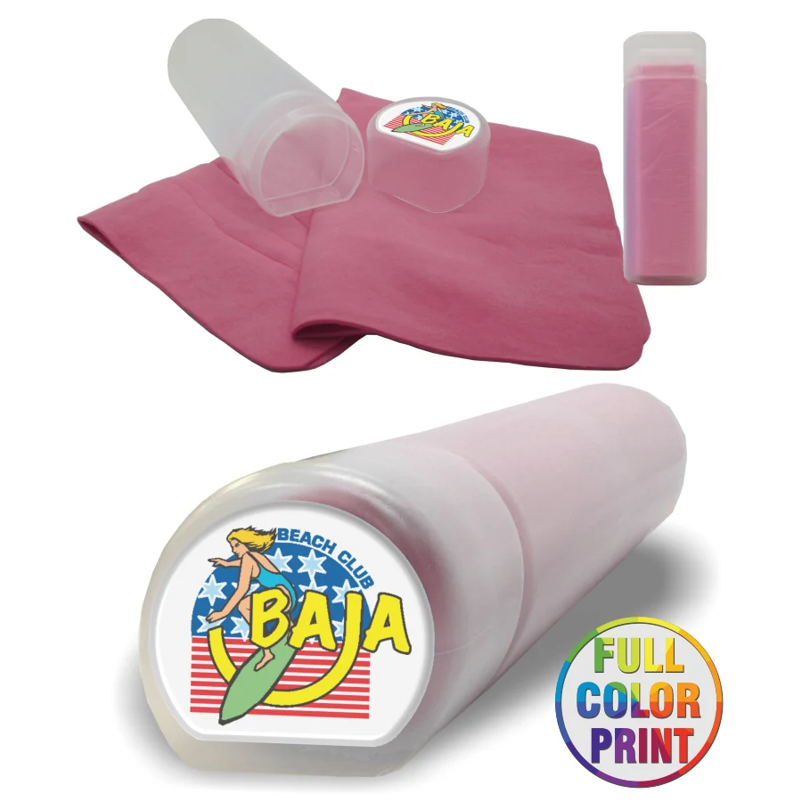 Cooling Towel w/Case Full Color Dome Print Included - NO MINIMUM 1