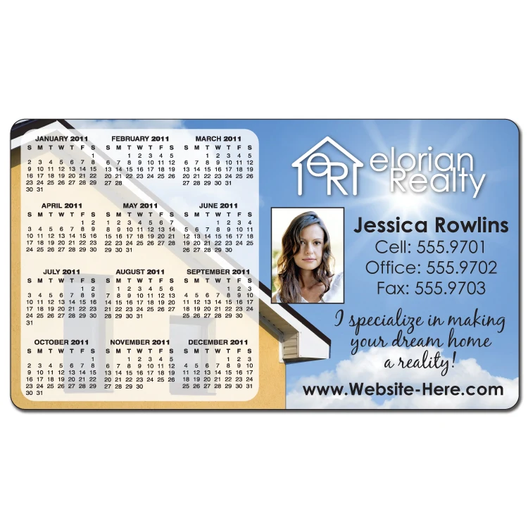 Calendar Magnet - 4x7 Round Corners- 25 mil. 1