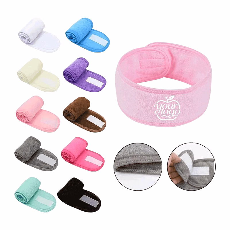 Adjustable Coral Fleece Face Wash Headband
