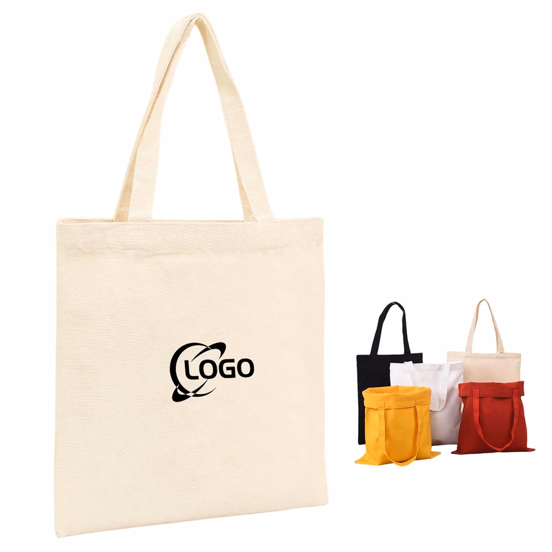 MOQ50 Full Color 14x16 Natural Canvas Tote Bag