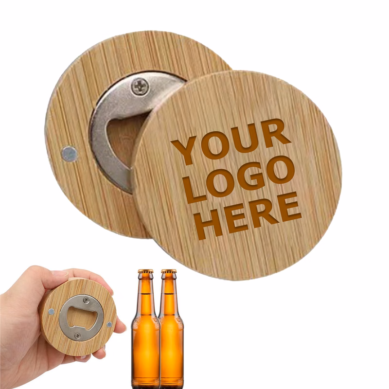 Creative Wooden Bottle Opener Engraved With Logo