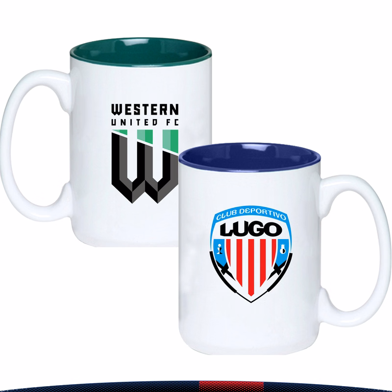 15 oz. Glossy Two-tone Ceramic Photo Mugs