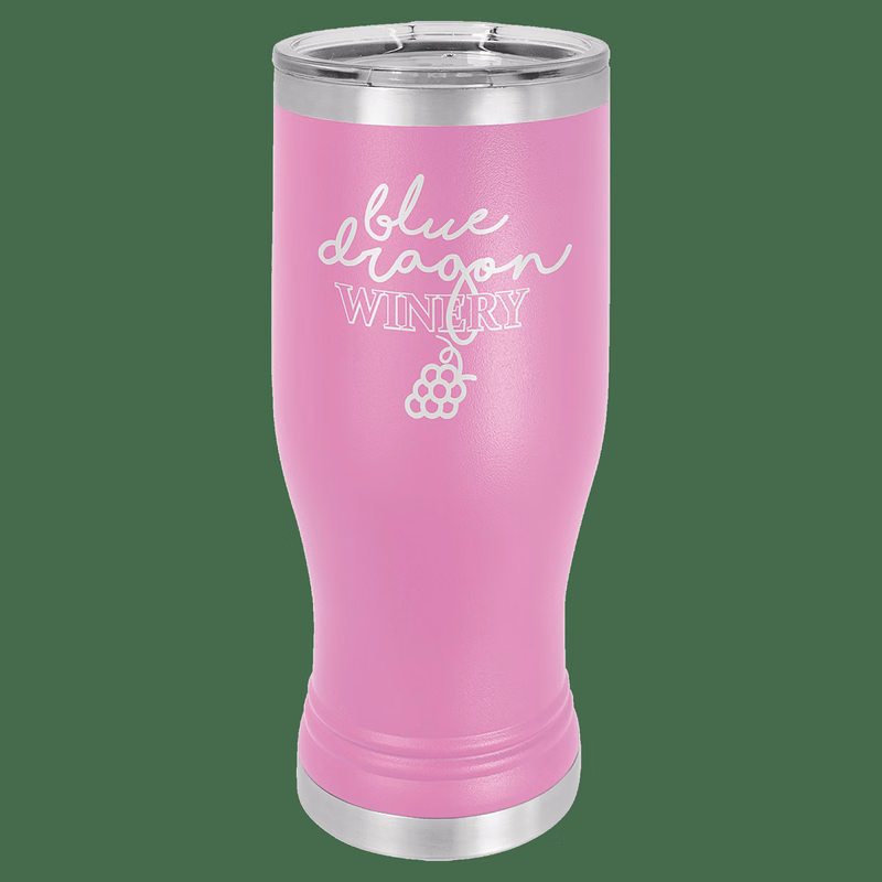 20 oz. Light Purple Laser Engraved Polar Camel Pilsner Tumbler w/Clear Lid