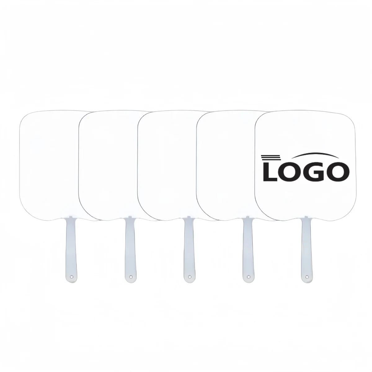 Promotional Gift Double-Sided Colored Plastic Fan 1