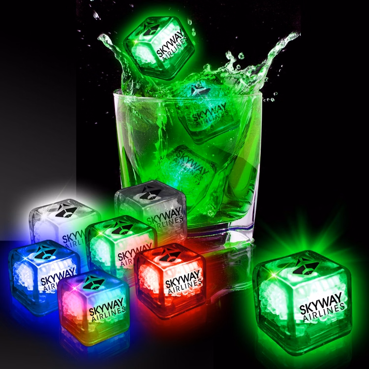 Imprinted Liquid Activated Light Up Ice Cubes