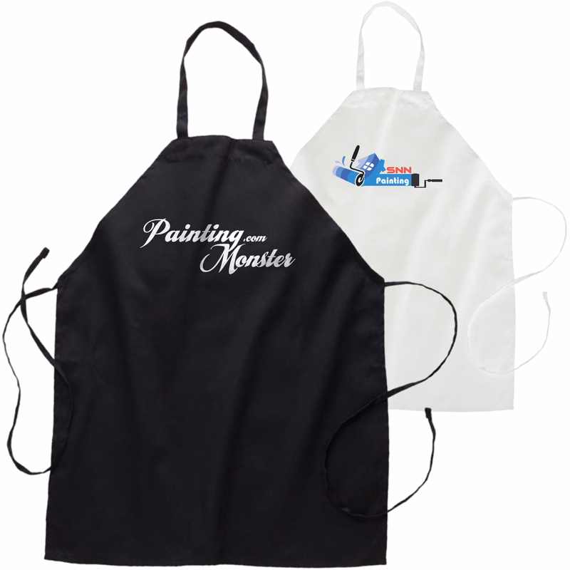 Large Print Wide Bib Butcher Apron USA Decorated (28" x 34")