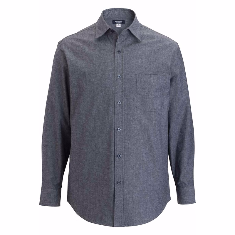 Chambray Long Sleeve Mens Shirt