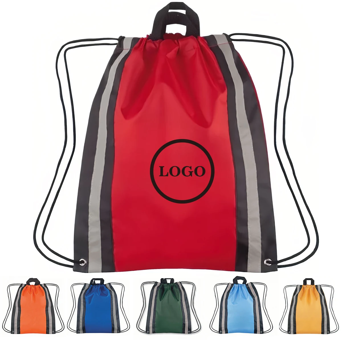 Night-Ready Reflective Drawstring Sports Bag 1