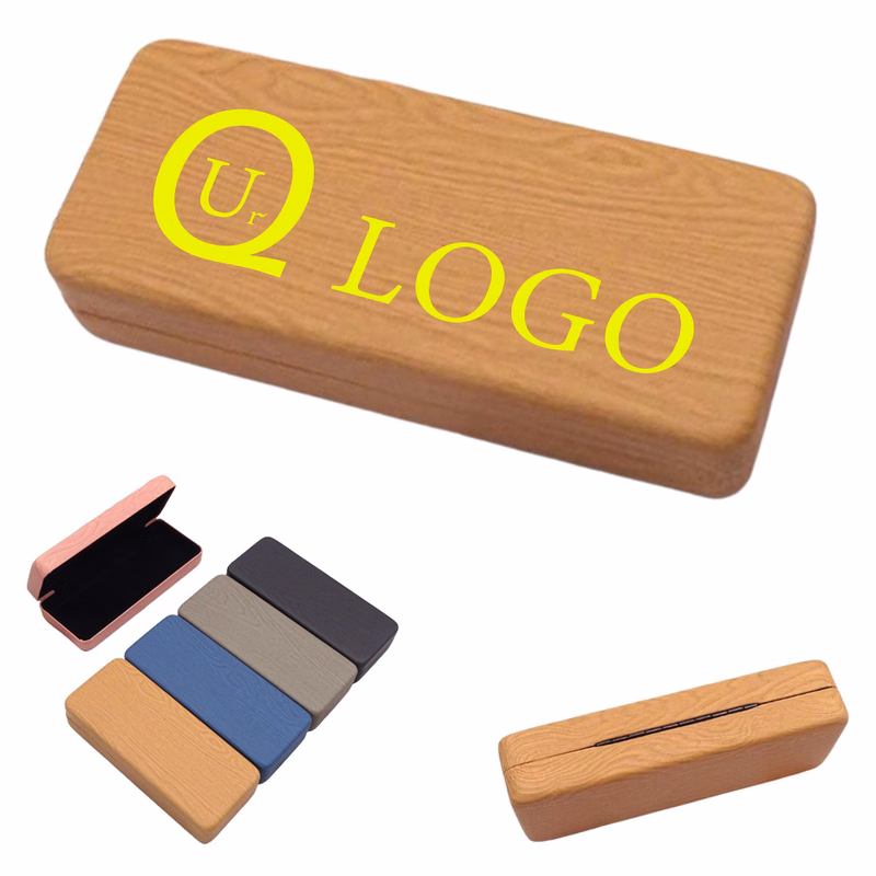 Wooden Grain Leather Glasses Case
