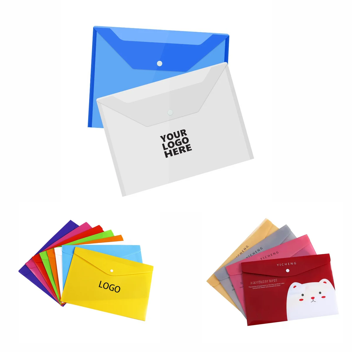 Colourful Clear Qaterproof And Dustproof File Bag MOQ 10pcs 1