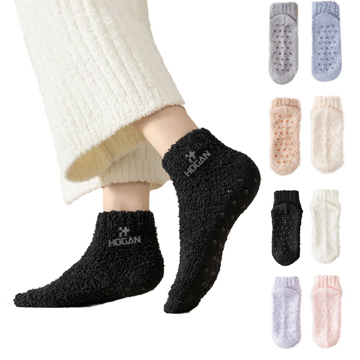 Fuzzy tread sock 1