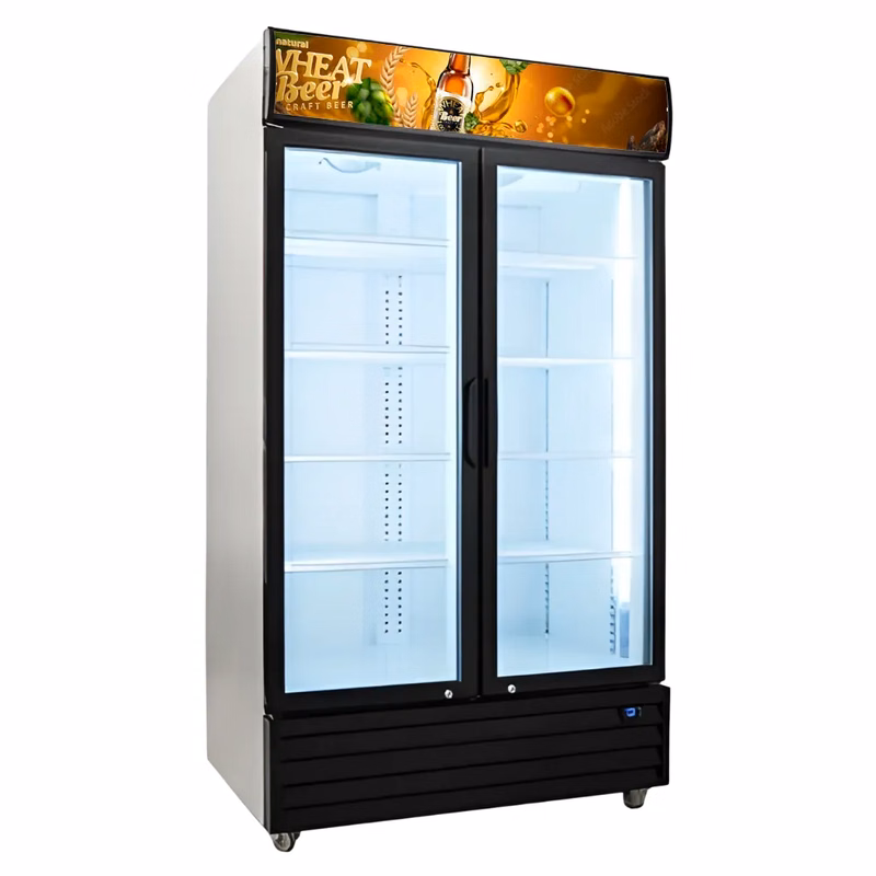 1200L 2-Door Upright Chiller Display