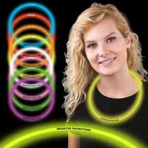 Yellow 22" Superior Single Color Light Up Glow Necklace 1