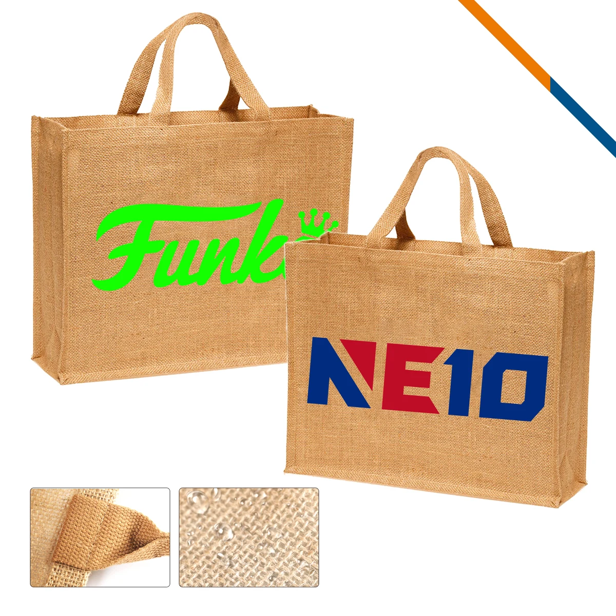 Lipa Jute Tote Bag, custom tote bag with logo imprint 1
