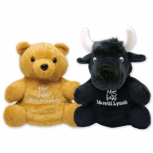 7" Reversible Bull / Bear Puppet - Merrill Lynch