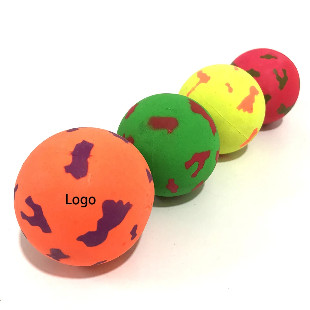 Patches Pattern Fluorescent Rubber Dog Ball 1