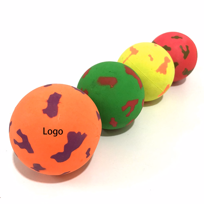 Patches Pattern Fluorescent Rubber Dog Ball