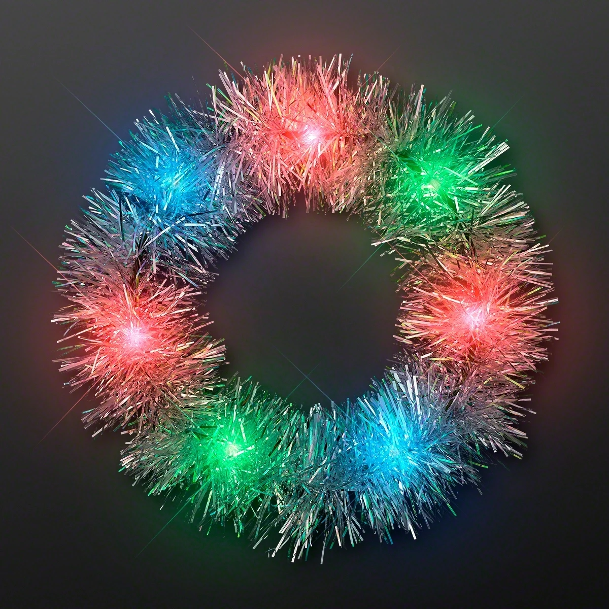 Tinsel Light Up Halo Crown Headband 1
