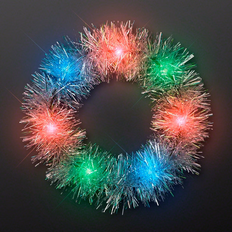 Tinsel Light Up Halo Crown Headband