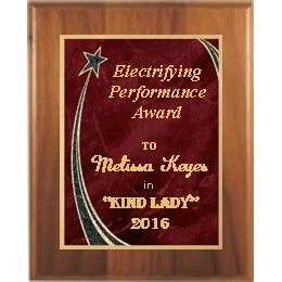 8" x 10" Cherry Finish Plaque with a Red Rising Star Plate