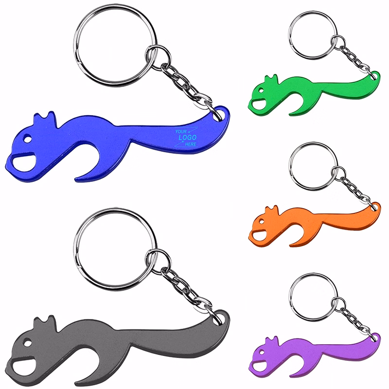 Squirrel Bottle Opener Keychain