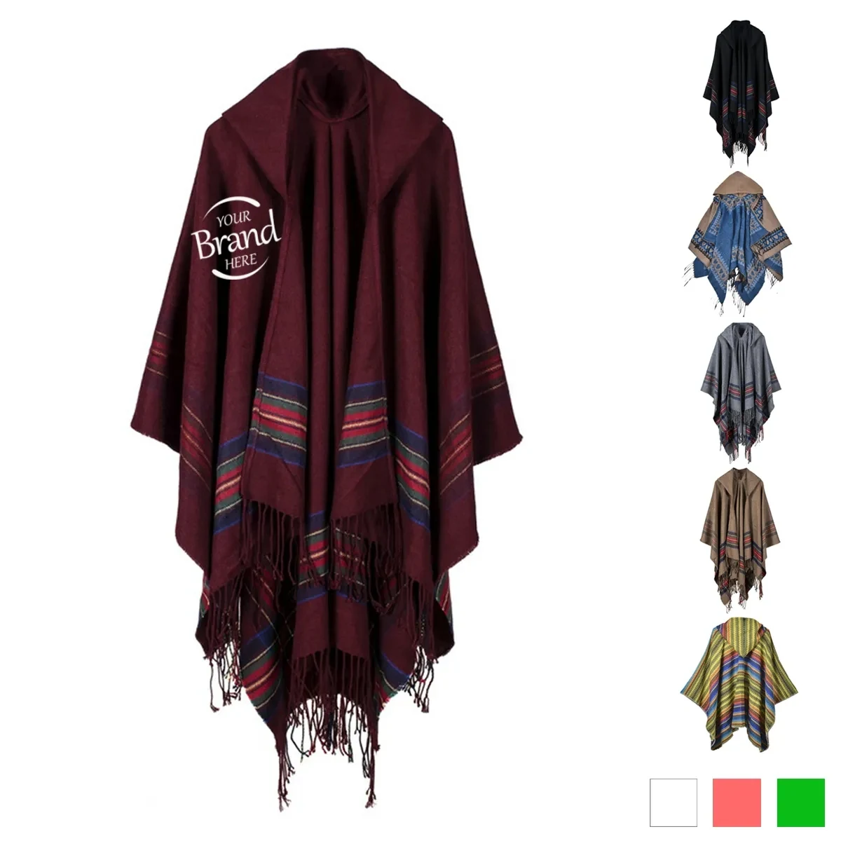 Shawl Wraps Open Front Poncho Cape 1