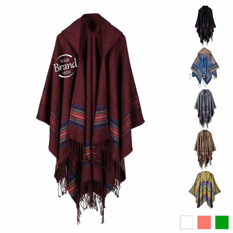 Shawl Wraps Open Front Poncho Cape