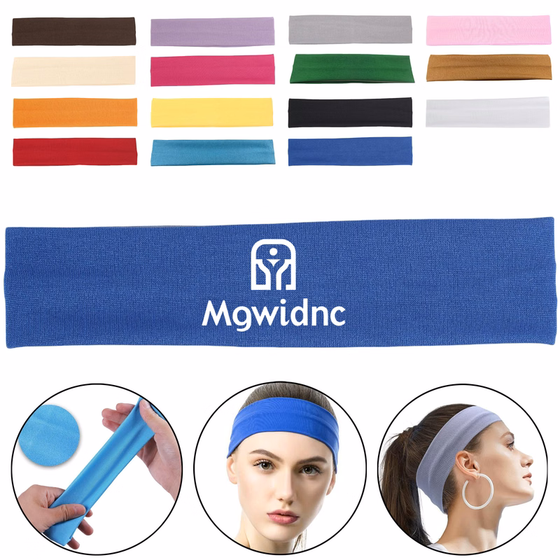 Sports Headband for Running Yoga Gym Workout Sweat Absorbent Soft Stretchable Hair Band