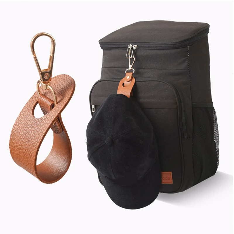leather hook travel cap clip