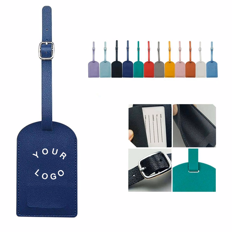 Lightweight PU Leather Bag Tag for Travel Use